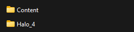 Mappstruktur for Halo 4 content-disk installation
