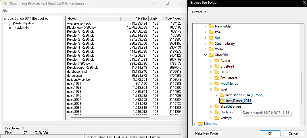 Extrahera spel med Xbox Image Browser